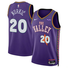 Nike Phoenix Suns #20 Jusuf Nurki? Purple 2024-25 City Stitched NBA Jersey