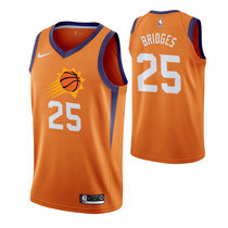 Nike Phoenix Suns #25 Mikal Bridges Orange Game Authentic Stitched NBA jersey