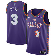 Nike Phoenix Suns #3 Bradley Beal Purple 2024-25 City Stitched NBA Jersey