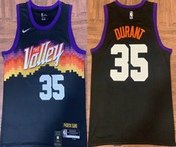 Nike Phoenix Suns #35 Kevin Durant Black City Authentic Stitched NBA Jersey