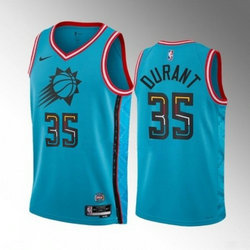 Nike Phoenix Suns #35 Kevin Durant Blue Authentic Stitched NBA Jersey