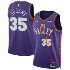Nike Phoenix Suns #35 Kevin Durant Purple 2024-25 City Stitched NBA Jersey
