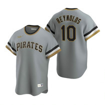 Nike Pittsburgh Pirates #10 Bryan Reynolds Gray Pullover Game Authentic Stitched MLB Jersey