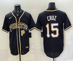 Nike Pittsburgh Pirates #15 Oneil Cruz 2026 Fashion Black Out Stitched Baseball Jersey