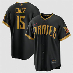 Nike Pittsburgh Pirates #15 Oswin Appollis Black 2026 City Baseball Jersey