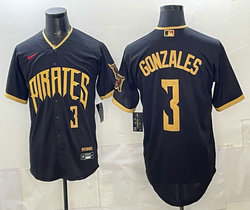 Nike Pittsburgh Pirates #3 Nick Gonzales Black 2026 City Jersey