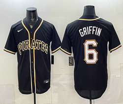 Nike Pittsburgh Pirates #6 Konnor Griffin Black White Number 2026 City MLB Jersey