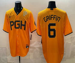 Nike Pittsburgh Pirates #6 Konnor Griffin Gold City Connect Stitched Jersey
