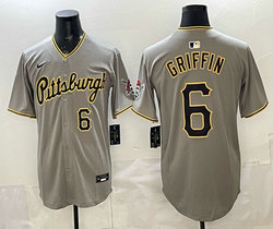 Nike Pittsburgh Pirates #6 Konnor Griffin Gray Authentic stitched MLB jersey