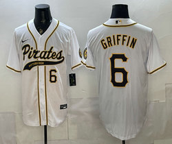 Nike Pittsburgh Pirates #6 Konnor Griffin White Joint Authentic Stitched MLB Jersey