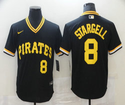 Nike Pittsburgh Pirates #8 Willie Stargell Black Pullover Authentic Stitched MLB Jersey