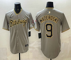 Nike Pittsburgh Pirates #9 Bill Mazeroski Gray Authentic Stitched MLB Jersey