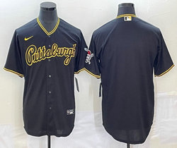 Nike Pittsburgh Pirates Blank new Black Game Authentic stitched MLB jersey