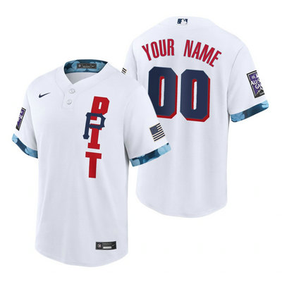 Nike Pittsburgh Pirates Custom Any Name 2021 All star White Game Authentic Stitched MLB Jersey