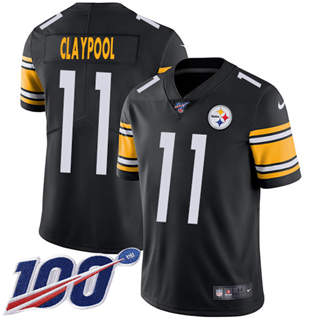 Nike Pittsburgh Steelers #11 Chase Claypool 100th Season Black Vapor Untouchable Authentic Stitched NFL Jersey