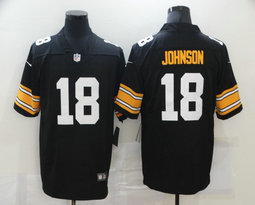 Nike Pittsburgh Steelers #18 Diontae Johnson Black New Vapor Untouchable Limited Authentic Stitched NFL Jersey