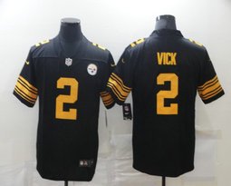 Nike Pittsburgh Steelers #2 Michael Vick Black Rush Limited Authentic Stitched NFL Jersey