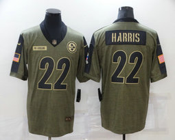 Nike Pittsburgh Steelers #22 Najee Harris 2021 salute to service Authentic Stitched NFL Jersey