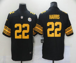 Nike Pittsburgh Steelers #22 Najee Harris Black Rush 2021 NFL Draft Vapor Untouchable Authentic Stitched NFL Jersey