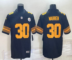 Nike Pittsburgh Steelers #30 Jaylen Warren Black Rush Authentic stitched NFL jersey