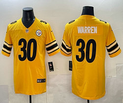 Nike Pittsburgh Steelers #30 Jaylen Warren Gold Inverted Legend jersey