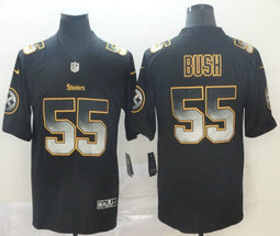 Nike Pittsburgh Steelers #55 Devin Bush Black Smoke Fashion Vapor Untouchable Authentic Stitched NFL jersey