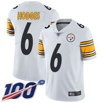Nike Pittsburgh Steelers #6 Devlin Hodges 100th Season White Vapor Untouchable Limited Authentic Stitched NFL Jersey