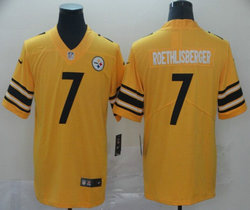 Nike Pittsburgh Steelers #7 Ben Roethlisberger Gold Inverted Legend Vapor Untouchable Authentic Stitched NFL jersey