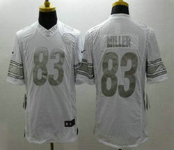 Nike Pittsburgh Steelers #83 Heath Miller White Platinum Authentic Stitched NFL jersey