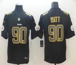 Nike Pittsburgh Steelers #90 T. J. Watt Black Impact Vapor Untouchable Authentic Stitched NFL jersey