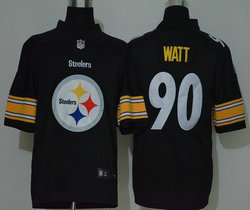 Nike Pittsburgh Steelers #90 T. J. Watt Black Team Logo Authentic stitched NFL jersey
