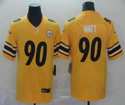 Nike Pittsburgh Steelers #90 T. J. Watt Gold Inverted Legend Vapor Untouchable Authentic Stitched NFL jersey
