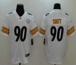 Nike Pittsburgh Steelers #90 T. J. Watt Vapor Untouchable White Limited Authentic Stitched NFL Jersey