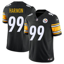 Nike Pittsburgh Steelers #99 Derrick Harmon Black 2025 Draft Authentic Stitched NFL Jersey