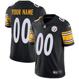 Nike Pittsburgh Steelers Customized Black Vapor Untouchable Authentic Stitched NFL Jerseys