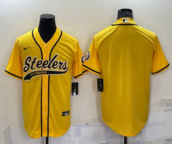 Nike Pittsburgh Steelers Gold Joint adults Authentic Stitched baseball jersey