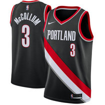 Nike Portland Trail Blazers #3 CJ McCollum Black Game Authentic Stitched NBA Jersey
