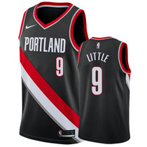 Nike Portland Trail Blazers #9 Nassir Little Black Game Authentic Stitched NBA Jersey