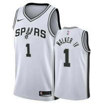 Nike San Antonio Spurs #1 Lonnie Walker IV White Game Authentic Stitched NBA jersey