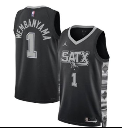 Nike San Antonio Spurs #1 Wemby Wembanyama NBA jersey