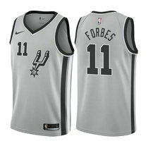 Nike San Antonio Spurs #11 Bryn Forbes Grey Game Authentic Stitched NBA jersey