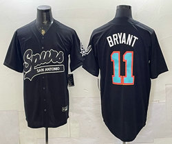 Nike San Antonio Spurs #11 Carter Bryant Black Stitched baseball jersey