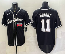 Nike San Antonio Spurs #11 Carter Bryant Black White Number Stitched baseball jerseys