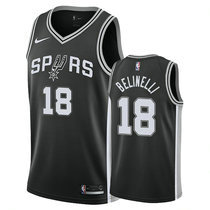 Nike San Antonio Spurs #18 Marco Belinelli Black Game Authentic Stitched NBA jersey