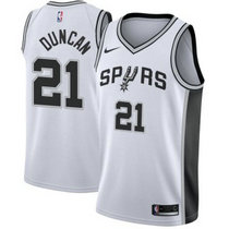 Nike San Antonio Spurs #21 Tim Duncan White Game Authentic Stitched NBA Jersey