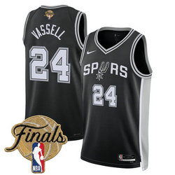 Nike San Antonio Spurs #24 Devin Vassell Black 2026 Finals Patch Stitched NBA Jersey