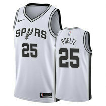 Nike San Antonio Spurs #25 Jakob Poeltl White Game Authentic Stitched NBA jersey