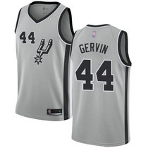 Nike San Antonio Spurs #44 George Gervin Grey Game Authentic Stitched NBA jersey