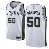 Nike San Antonio Spurs #50 David Robinson White Game Authentic Stitched NBA jersey