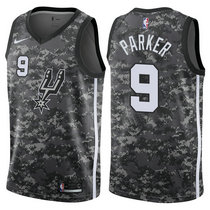 Nike San Antonio Spurs #9 Tony Parker City Camo Game Authentic Stitched NBA jersey